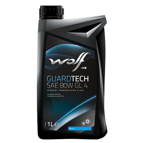 Трансмиссионное масло WOLF GuardTech SAE 80W GL 4, 1л
